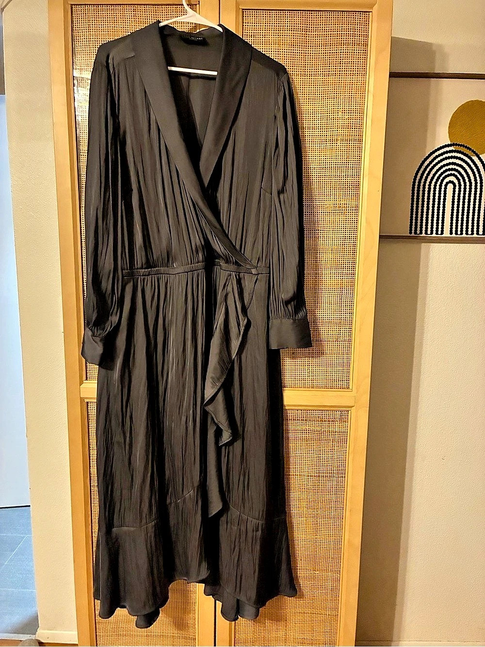 Lane Bryant Black Wrap Midi Dress